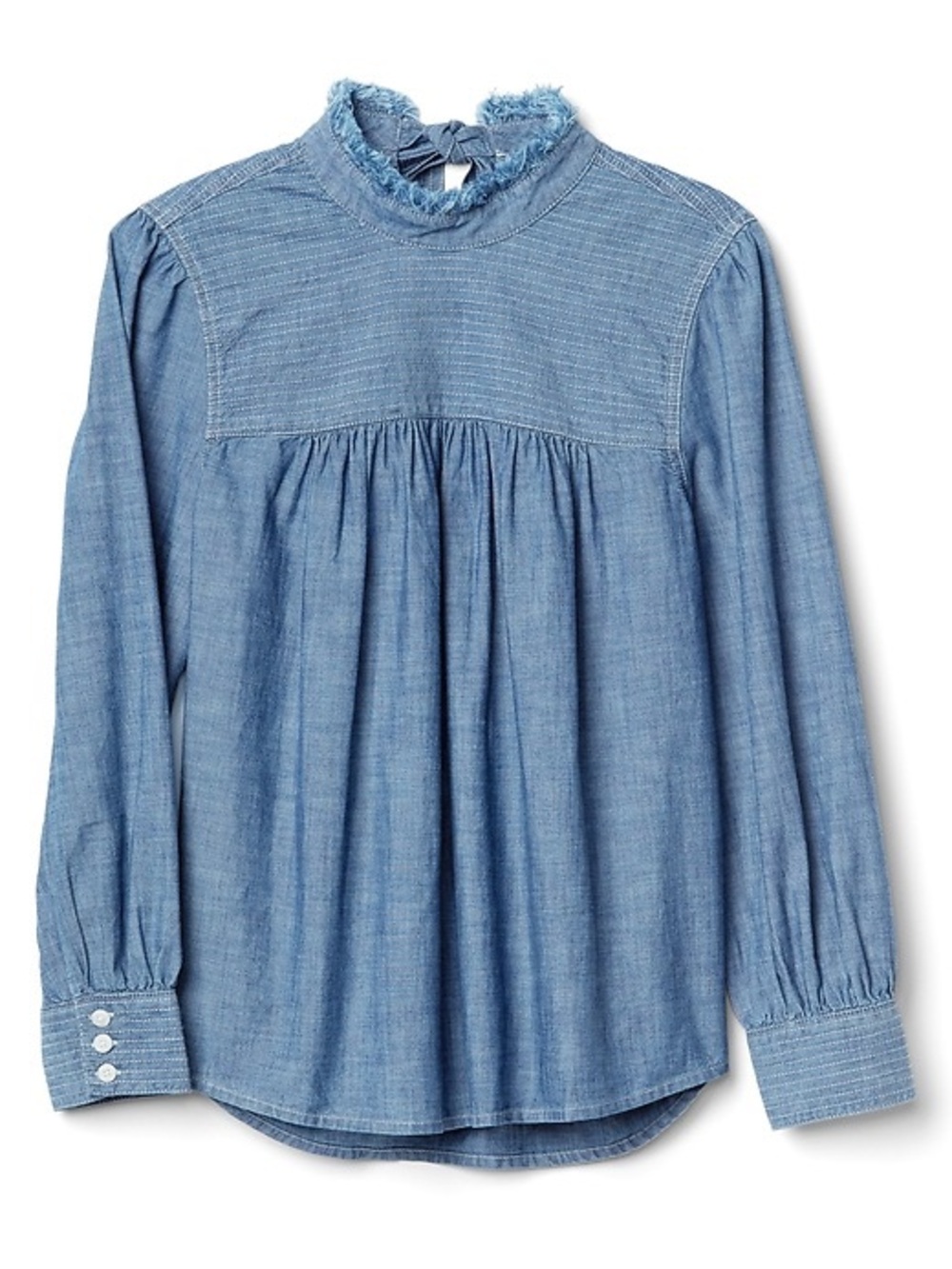 Gap tie back chambray blouse LP